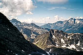 Panorami delle vette dall'Ospizio Sottile sul Colle Valdobbia. Val Sesia 